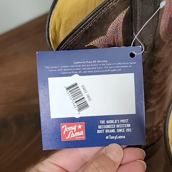 Tony Lama Brown Ostrich Leather Men's Boots - Picture 7 of 7